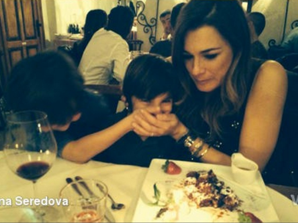 Alena Seredova  al suo compleanno con Gigi Buffon