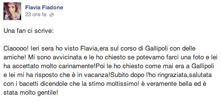 Flavia Fiadone  a Gallipoli incontra i fans