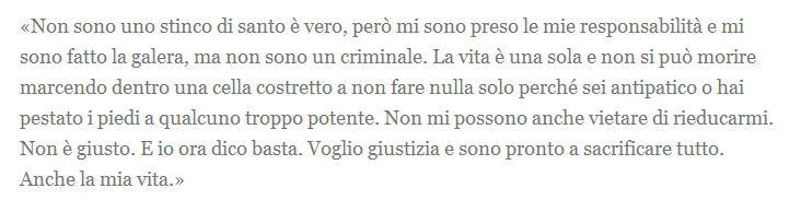 Fabrizio Corona in carcere rischia la vita