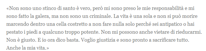 Fabrizio Corona in carcere rischia la vita