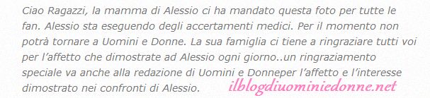 Alessio Barbieri per il momento non torna a Uomini e donne