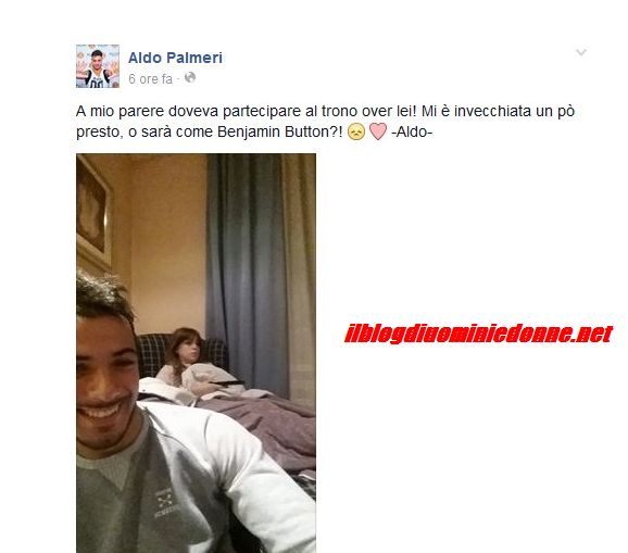 Messaggio di Aldo Palmeri su facebook a Alessia