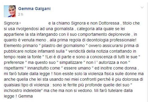 Gemma Galgani annuncia azione legale