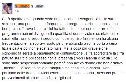 La rabbia di Giuliano Giuliano