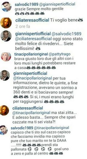 messaggi infuocati fra Tina Cipollari e Salvatore di Carlo