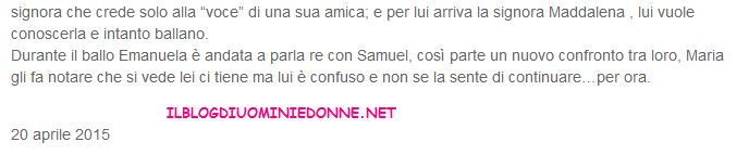 Anticipazioni Uomini e donne 20-04-15