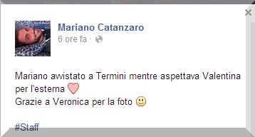 Mariano Catanzaro dopo l'esterna con Valentina Dallari