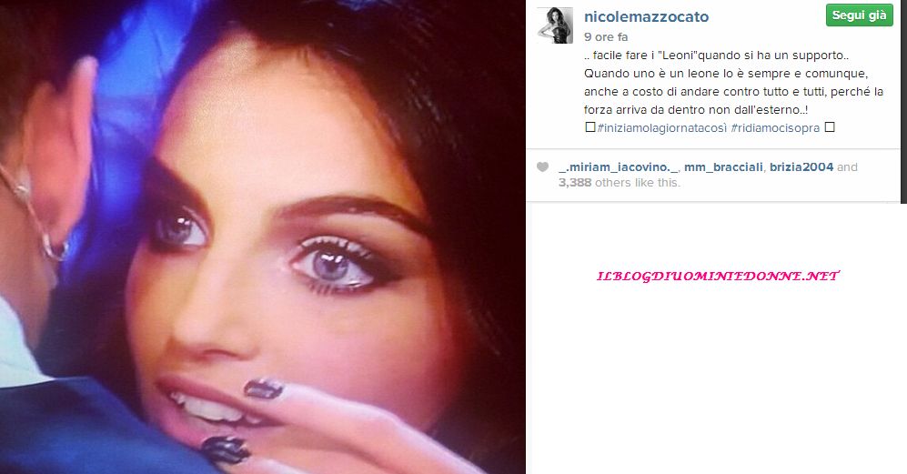 Nicole Mazzocato scrive nella sua pagina instagram