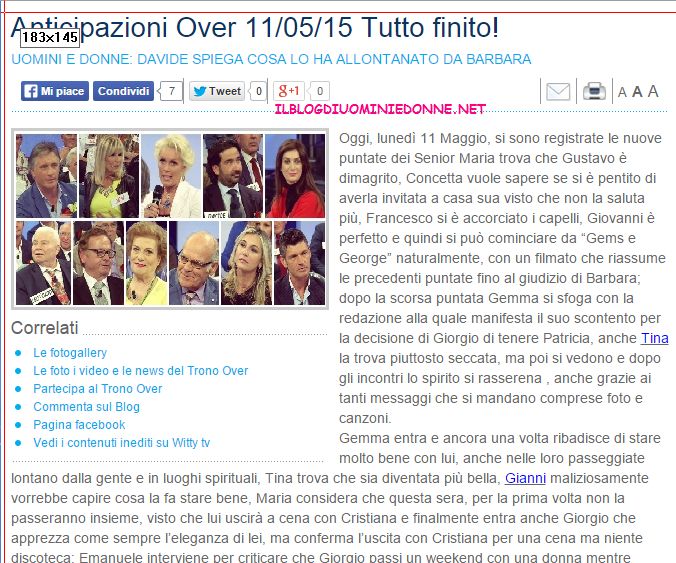 Anticipazioni trono Over 11-05-15 Parte 1