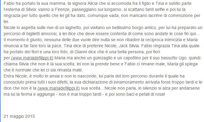 Anticipazioni Uomini e donne 21-05-15 Parte 3