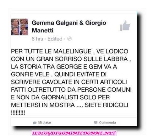 Gemma Galgani e Giorgio Manetti contro le male lingue