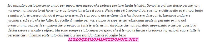 Fabio Colloricchio e Nicole Mazzocato dopo la scelta di Uomini e donne