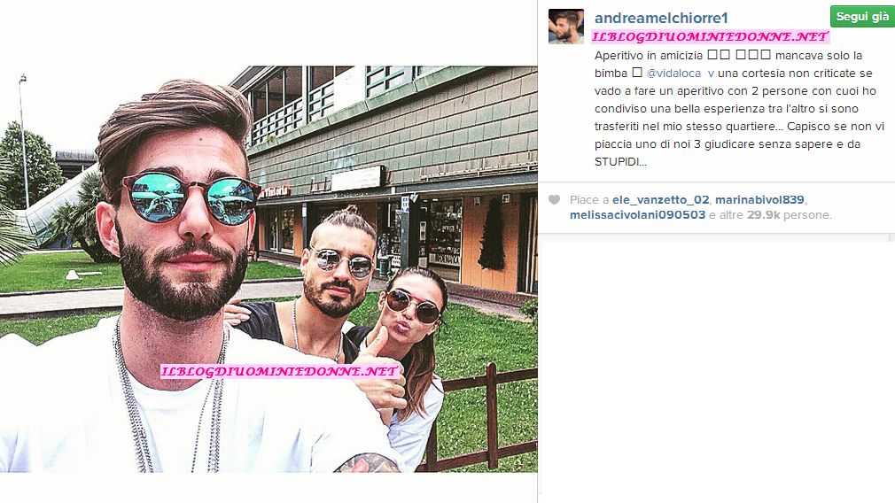 Andrea Melchiorre con Nicole Mazzocato e Fabio Colloricchio Selfie