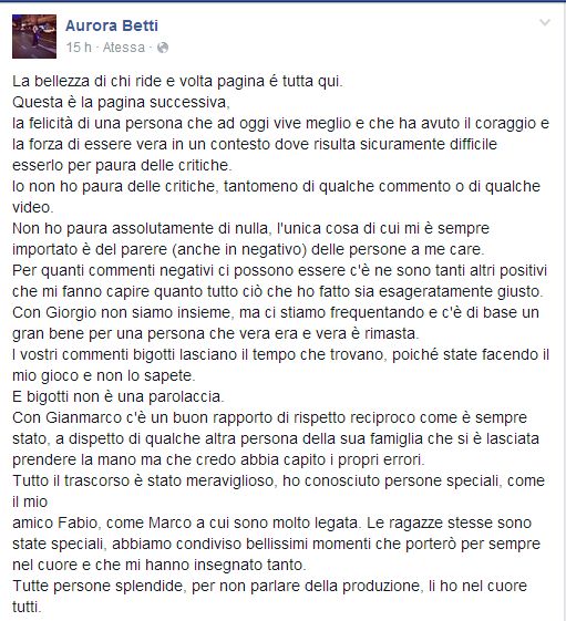 Messaggio su facebook