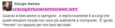 Giorgio Nehme scrive su facebook