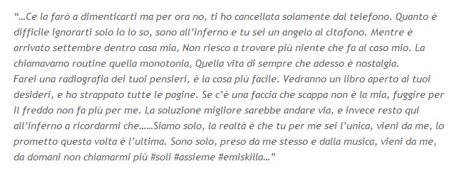 Messaggio di Manfredi Ferlicchia a Giorgia Lucini?