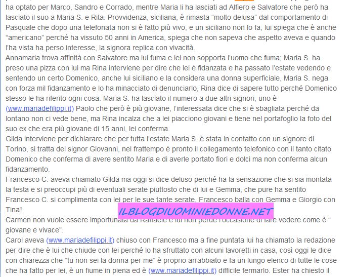 Anticipazioni Uomini e donne Over 09-09-15 Parte 2