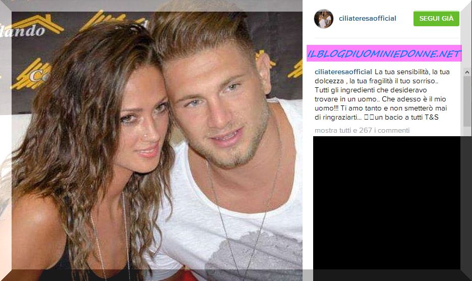 Messaggio di Teresa Cilia a Salvatore di Carlo su Instagram