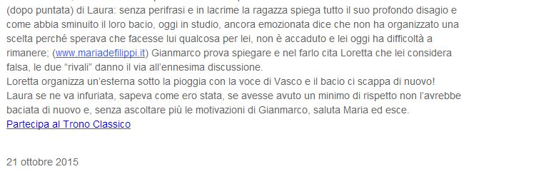 Anticipazioni Uomini e donne 21-10-15 Parte 4