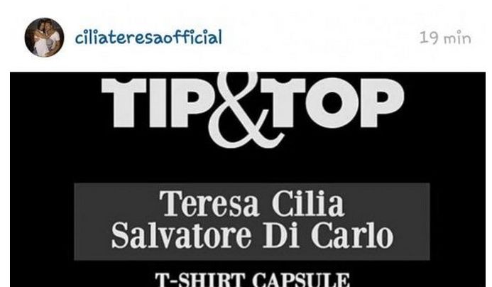 Salvatore di Carlo e Teresa Cilia nuova linea Tip Top di abbigliamento