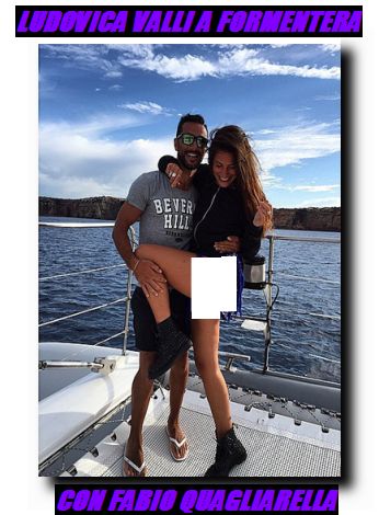 Ludovica Valli e Fabio Quagliarella a Formentera nel 2014