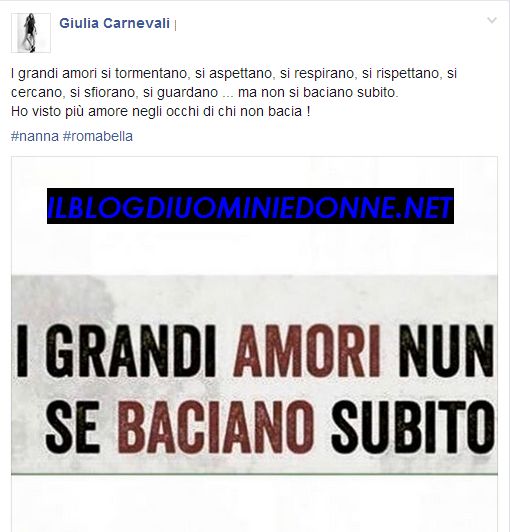 Giulia Carnevali parla del bacio con Lucas Peracchi