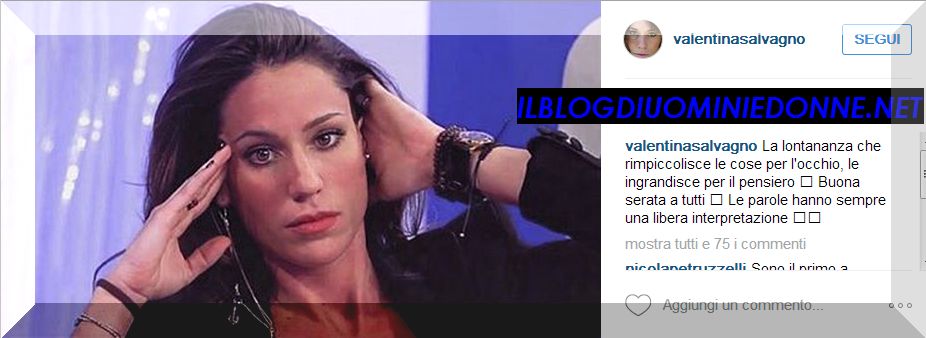 Valentina Salvagno scrive su Lucas su Instagram