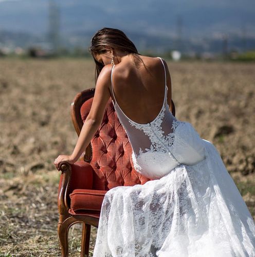 Eleonora Rocchini in abito da sposa