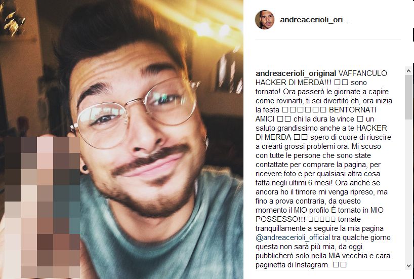 Andrea Cerioli su Instagram