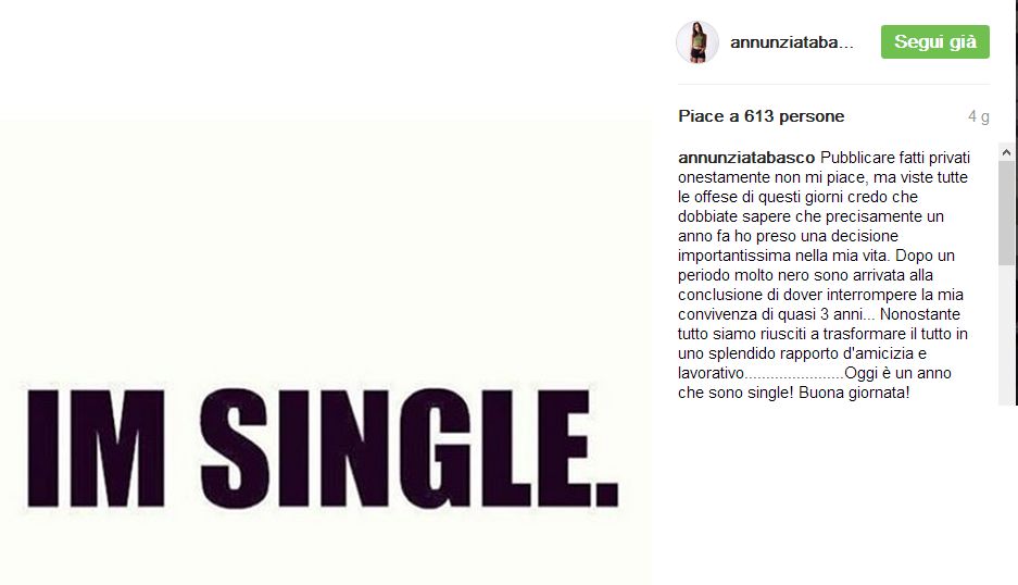 Annunziata Basco è single