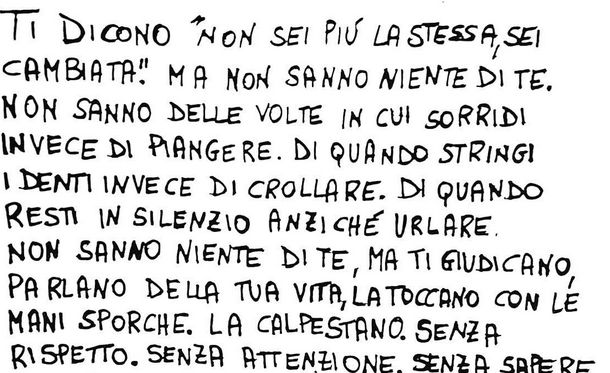 Messaggio di Ludovica Valli su Instagram