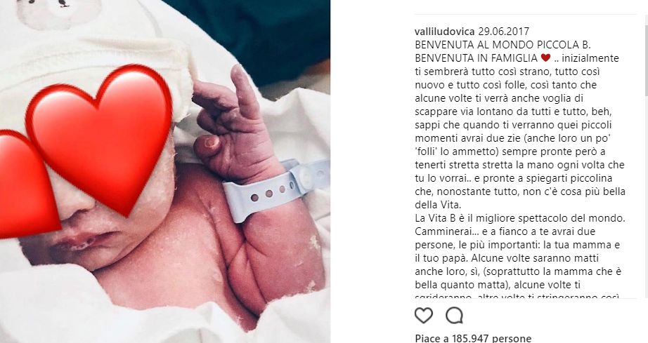 Nata Bianca Valli figlia di Beatrice e Marco Fantini