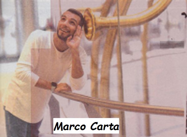 il cantante Marco Carta di Amici