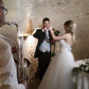 Foto di Aldo Palmeri e Alessia Cammarota a Camemi dopo matrimonio