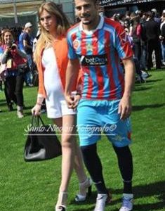 Foto di Aldo e Alessia alla partita di Beneficenza