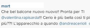 Commenti contro Valentina su Instagram