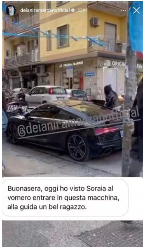 Soraia Allam Cerruti avvistata a Como entrare nella macchina di un imprenditore